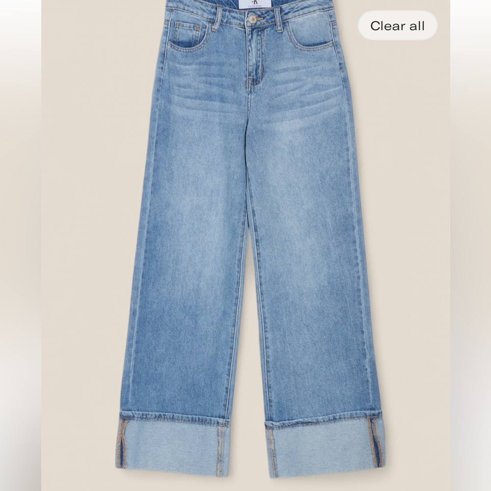 Stylish Light Blue Flare Jeans - Picture 3 of 7